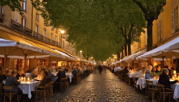 Profitez des restaurants animés de la rue des marronniers à Lyon